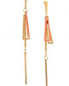 Gold Peach Poly Danglers