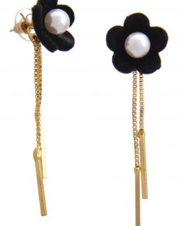 Pearl Coal Blossom Danglers