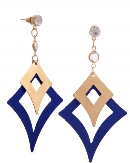 Golden Azure Diamond Stud Danglers