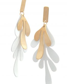 Golden Snow Leaf Danglers