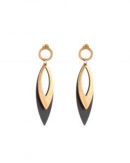 Golden Gunmetal Grey Drop Danglers