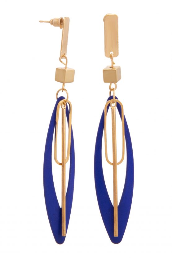 Azure Gold Drop Danglers